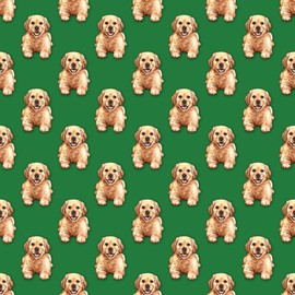 Watercolor Golden Retriever Puppy Wrapping Paper Premium Gift Wrap Birthday Party Decoration (20 inch x 30 inch sheet)