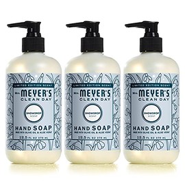 MRS. MEYER'S CLEAN DAY Mrs. Meyer's Hand Soap, Made with Essential Oils, Biodegradable Formula, Limited Edition Snowdrop, 12.5 fl. oz - Pack of 3