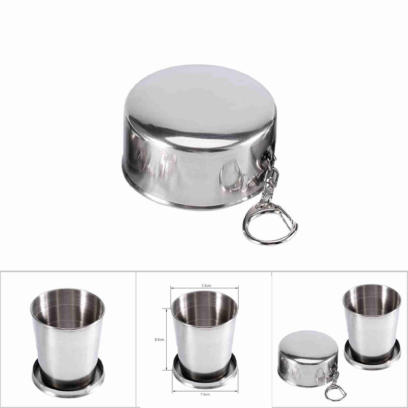 Ejoyous Folding Cup, Stainless Steel, Folding Cup, Camping Cup, Foldable
