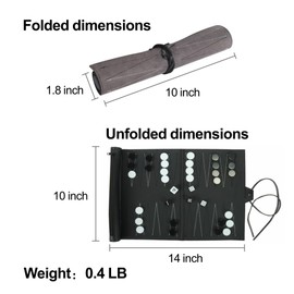 TUZAMA Backgammon Set for Adults, Backgammon Travel Set, Wrinkle-Resistant Foldable Chess and Checkers, Fun Outdoor Games for Family and Friends, Ideal Travel Game Set