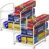 Simple Houseware Kitchen Box Organizer Wrap Rack Foil Holder, White,