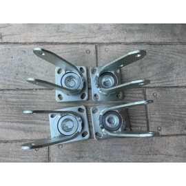 Albion 4 Albion Empire 8" x 2" Steel Wheel Casters Swivel Plate  Ball Bearing 4qty