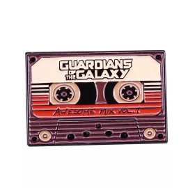 Unbranded Guardians of the Galaxy Tape Mix Metal/Enamel pin 1.5" Fantastic!