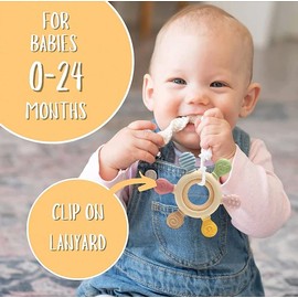 uunida baby Mordedera para Bebe de Silicona Libre de BPA - Juguetes para Bebe de 0 a 6 Meses para Aliviar el Dolor de Denticion (Rosa)