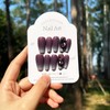 i-Laesh Press on Nails - Coffin Nails Handmade Hand-Painted -