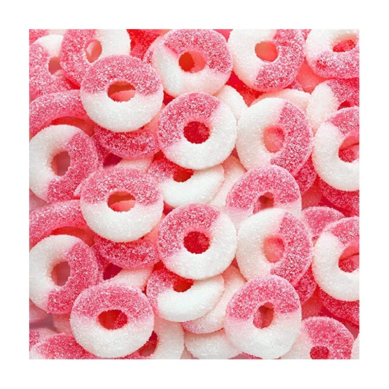 Fruidles Watermelon Gummi Rings Candy, Assorted Fruit Flavors Gummies, Allergy