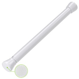 White Tension Rods 18 to 28 Inch Tension Curtain Rod Small Tension Rods Adjustable Curtain Rod Spring Curtain Rods No Drilling Expandable Pressure Spring Tension Rods for Closet Kitchen