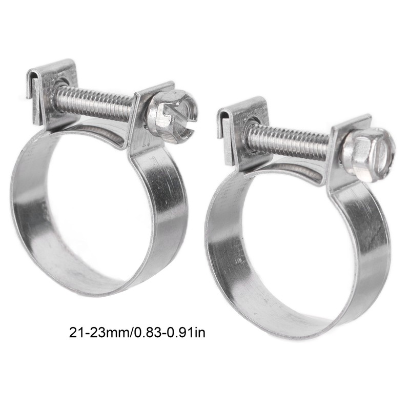 20PCS Hose Clamp Mini Stainless Steel Screw Hose Clip for