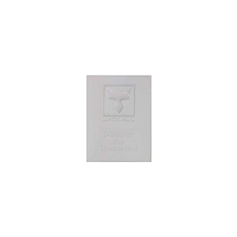 JACKALL JK Logo Peel Sticker, White, 2.2 x 2.9 inches