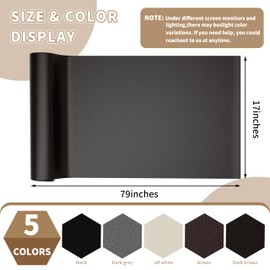 Leather Repair Patch,Self-Adhesive Leather,17X79inch,Self-Adhesive Waterproof,Scratch Resistant,DIY Large Patch for Sofas,Furniture,cabinets,Walls,Motorcycle Seats,car Seats (Dark Brown)