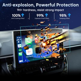 SHAOHAO Compatible with Toyota Corolla E210 2022 2023 2024 2025 UK Car Navigation Screen Protector 10.5 Inch GPS Transparent Protective Film 9H Hardened Toyota Corolla Touring Sports accessories