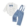 MAHUAOYIXI Toddler Boys Gentleman Suit 0-18 Months Long Sleeve Lapel