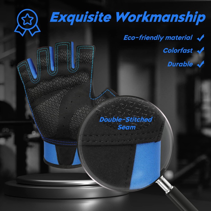 Atercel Fitness Gloves (Blue, XS)