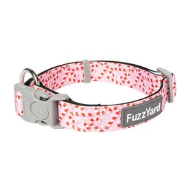 FuzzYard Christmas Festive Themed Dog Collars for Small, Medium and Large Breed Dogs (Large, Candy Cane Pink)