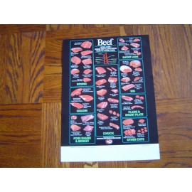 Beef Retail Cuts-Where They Come From-How To Cook Them 8X11"