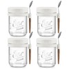 LANDNEOO 4 Pack Overnight Oats Containers with Lids and Spoons,