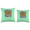 Camping Summer Vacation Fun Throw Pillow