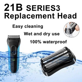 2 Packs 21B Series 3 Electric Shaver Replacement Head Compatible with Braun Series 3 Foil Shaver Replacement Heads 21b 3010s, 3040s,5409,etc for Braun Part 21b