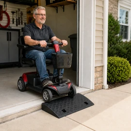 Portable Threshold Ramp for Wheelchairs, Scooters, Cars & Pets - Non-Slip Step Access Ramp