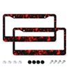 Blood Splattered Red Black License Plate Frames - 2 Pcs
