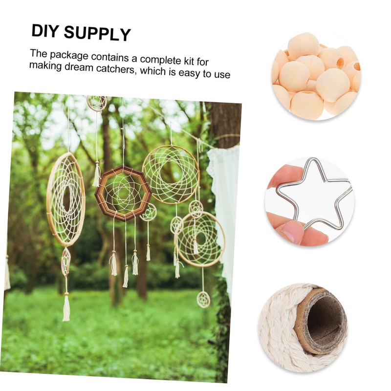 Alipis 109pcs Macrame Cord DIY Kit Dream Catcher Handmade Kit