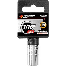 Performance Tool W38014 6-Point Socket, 3/8-Inch Drive, 7/16