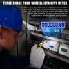 Nastopee 3 Phase Electricity Meter, Three-Phase Meter, DIN Rail Electricity