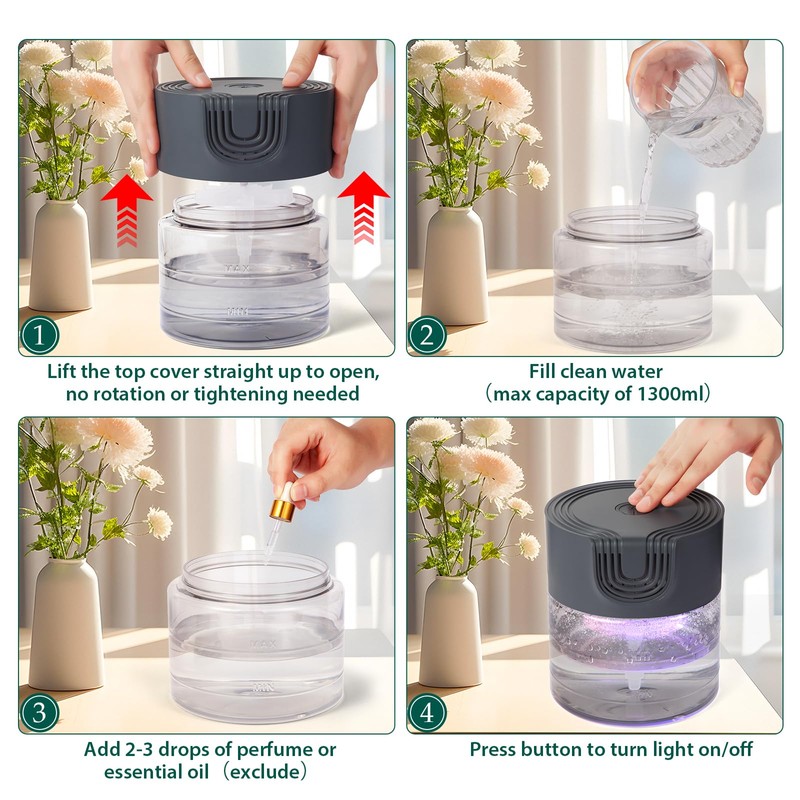 Water Air Purifiers for Home, Oxyvana Quiet Variable Speed Water