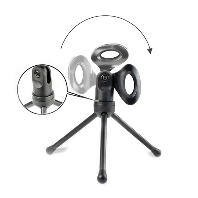 Gold Desktop-Computer-Mikrofon mit Stativständer, Rauschunterdrückung, Kondensator-Mikrofon für Studio, Zuhause, Live