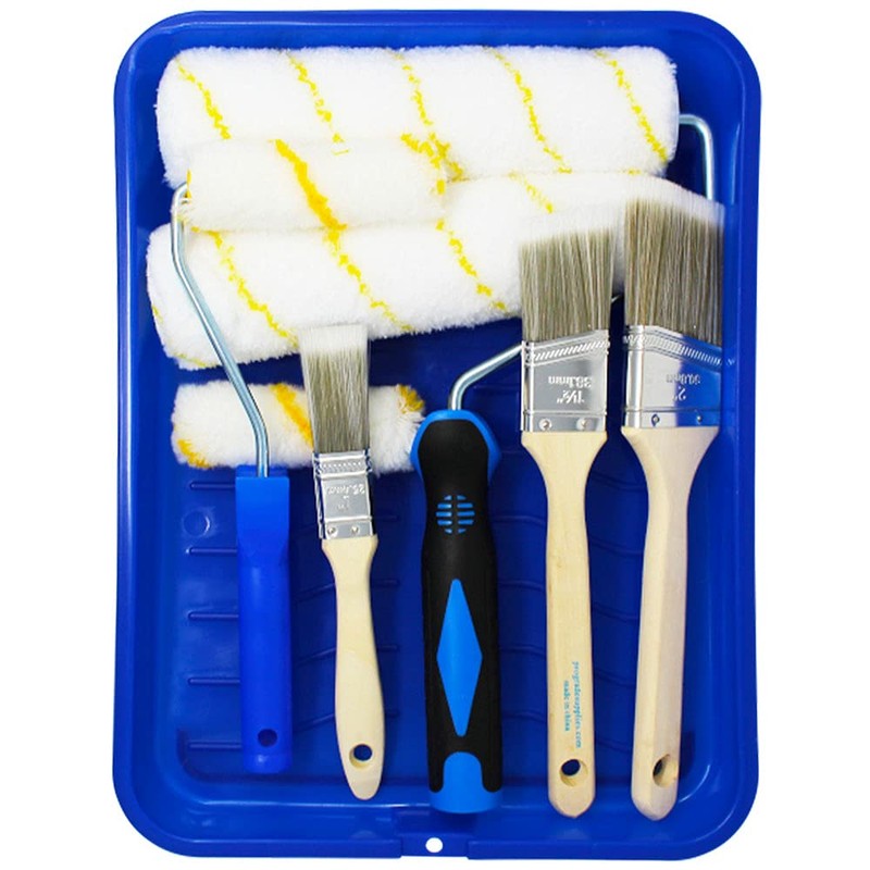 Vermeer Paint Roller Kit - 10-Piece All-in-One Plastic Tray with