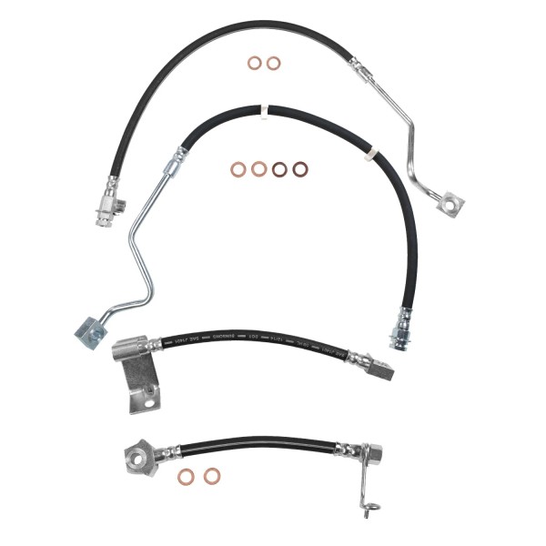 Sunsong Front & Rear Left & Right Brake Hydraulic Hose