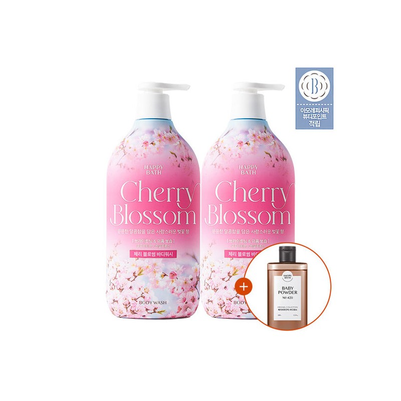 Happy Bath [Exclusive Price] Blossom Body Wash 900g 2 Packs