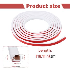 118 Inch Wall Cords Hider,Self Adhesive Wire Hider Cord Covers for Wires,Flexible Wire Cover Cable Raceway for Cord Management W0.59 H0.39in,White