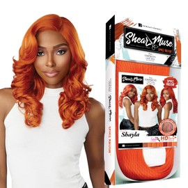 Sensationnel Shear Muse Lace Wig - Shayla Deep Laceparting Hand Tied Ready to Wear Synthetic Prestyled Units (ROSEGOLDCOPPER)