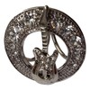 Lee Silver Plated Diamante Electric Guitar Scarf Ring