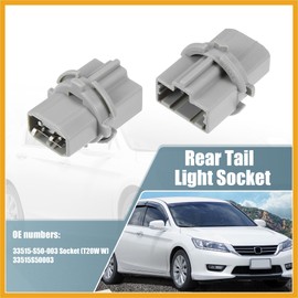 Partuto 2pcs Rear Tail Light Brake Lamp Socket Turn Signal Lights Wire Harness Plug Holder 33515S50003 for Honda Accord for Honda Fit 09-13 for Acura CL RL TSX T20W W Socket Replacement