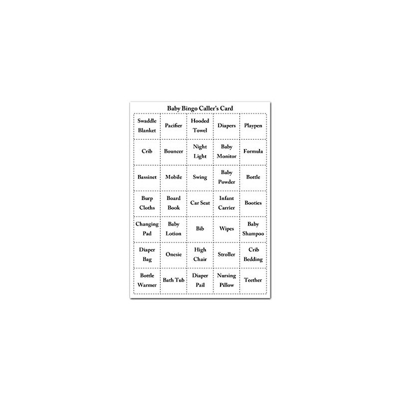 Greenery Eucalyptus Baby Shower Bingo Cards - Prefilled - Set