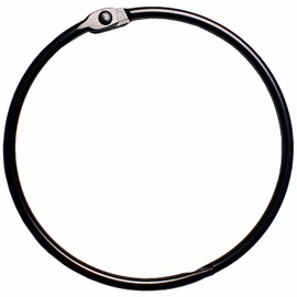 Black Book Binder Rings Clips (8 Pack) 2.75 inch Loose Leaf Ring for Index Cards Note Paper Metal Plated