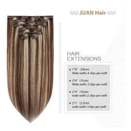 Aison Extensiones De Cabello Natural 22in Castaño Medio/rubio 70gr