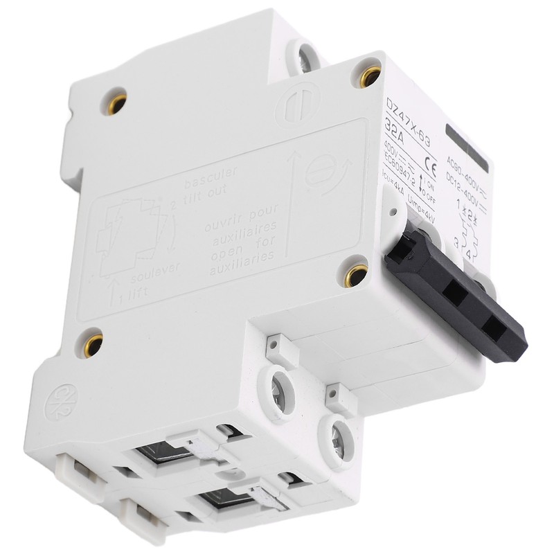 2P Miniature Circuit Breaker DIN Rail Mount Disconnect Switch for
