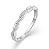 FJ Infinity Eternity Promise Ring 925 Sterling Silver Twisted Stackable