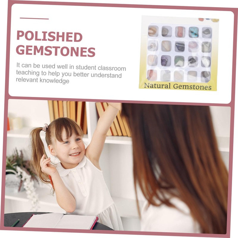 Kisangel 20pcs Tumbled Stones Gemstones Collection for Natural Polished Rocks