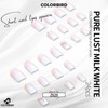 COLORBIRD Z629 Nail Tips, Short, 24 Pieces, White, Nail Tips,