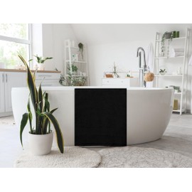 ASTILTEX 100% Cotton Bath Towels 24x48 Inches Soft Highly Absorbent and Quick Dry Bathroom Towels Perfect for Gym Spa and Travel - Black