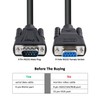 DTECH DB9 RS232 Serial Cable Null Modem Male to Female