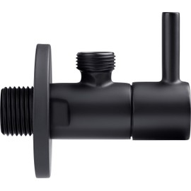 Cornat Designer Angle Valve - 1/2 Inch Male Wall Connection - 3/8 Inch Tap Connection - With Handle - Made of Brass - Black / Angle Control Valve / T3170051
