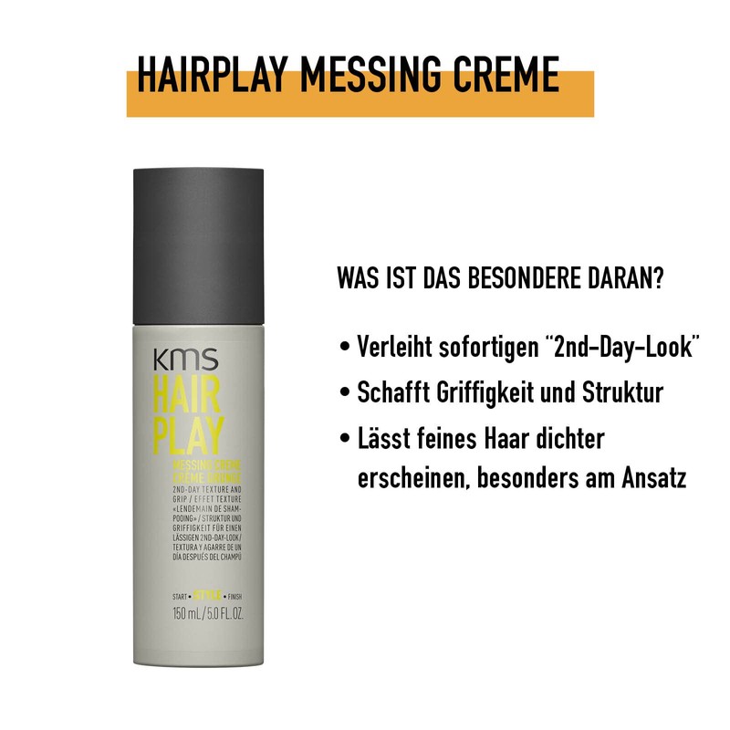 KMS HAIRPLAY Brass 2nd Day Grip Cream 125 ml