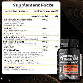 pslalae 20-in-1 Berberine CLA Malic Acid - Acetyl-L-Carni