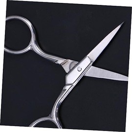 Stainless Steel Eyebrow Scissors and Nose Hair Trimmer Set 2-Piece Facial Hair Grooming Kit for Men and Women Precision Blades