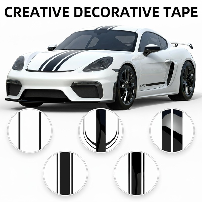Lypumso Gloss Black Vinyl Wrap for Chrome Delete, 4 Inch